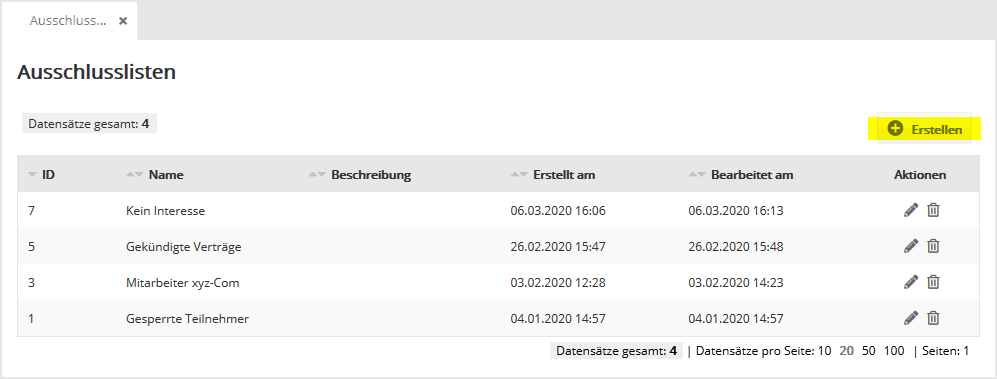 Abonnentenlisten in Folio Familie